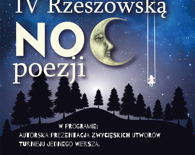 Rzeszowski Dom Kultury zaprasza na IV Noc Poezji w piątek 18 maja.