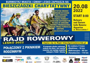 Lesko: Charytatywny rajd rowerowy dla dzieci z Ukrainy