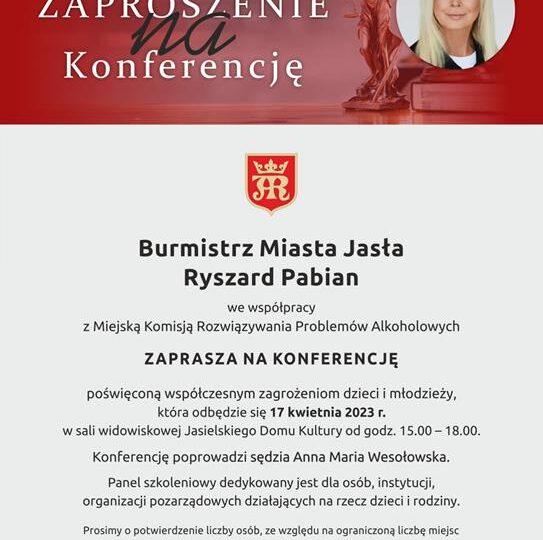 Jasło: Konferencja - Sędzia Anna Maria Wesołowska