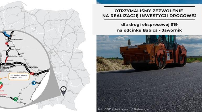 Rzeszów: Zezwolenie na realizację inwestycji drogowej dla S19 Babica - Jawornik